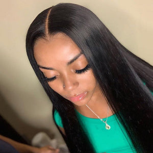 T Part Lace Wig Silky Straight Long Hairstyle