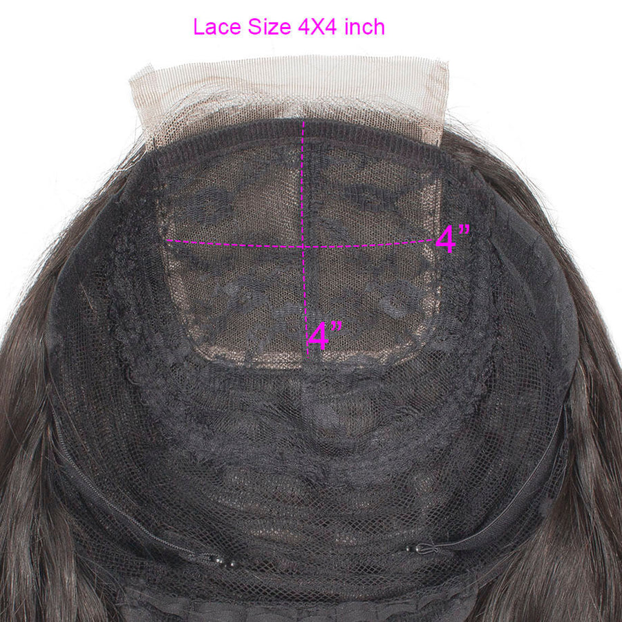 Closure Wig Body Wave 250% Density