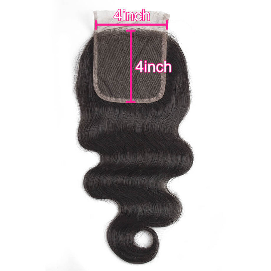 Remy Virgin Hair 4x4 Lace Closure Body Wave