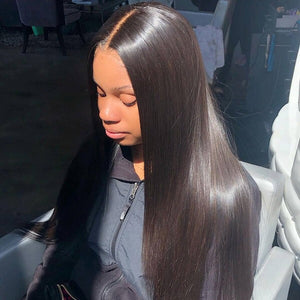 Fake Scalp Wig Silky Straight 13x4 Lace