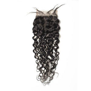 Remy Virgin Hair 4x4 Lace Closure Water Wave