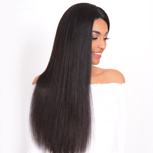 Long Human Hair 13x4 Lace Wig Silky Straight