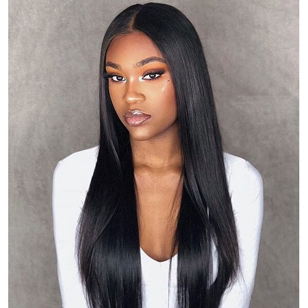 T Part Lace Wig Silky Straight Long Hairstyle