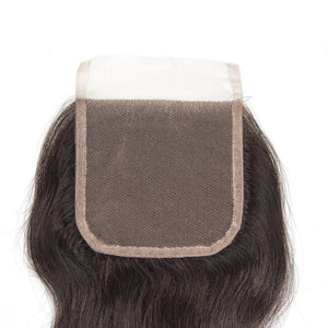 Raw Indian Hair 4x4 Lace Closure Natural Straight