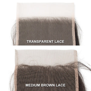 Raw Virgin Hair 5x5 Transparent Lace Closure Silky Straight