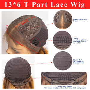 Blonde T Part Lace Wig Silky Straight