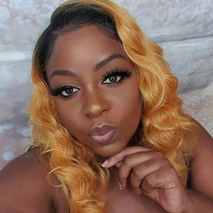13x4 Lace Wig Wave Ombre Blonde